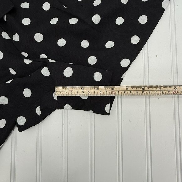 Ann Taylor Black Polka Dot Shorts High Waist Belted Pockets Medium‎ NWT - Picture 5 of 8